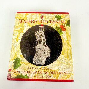 Waterford Crystal 12 Days Of Christmas 9 Ladies Dancing Ornament 2003 9th Editio
